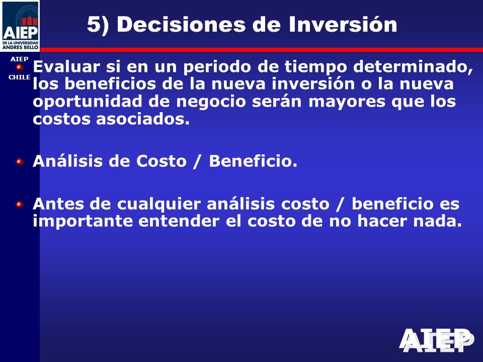 5) Decisiones de Inversión