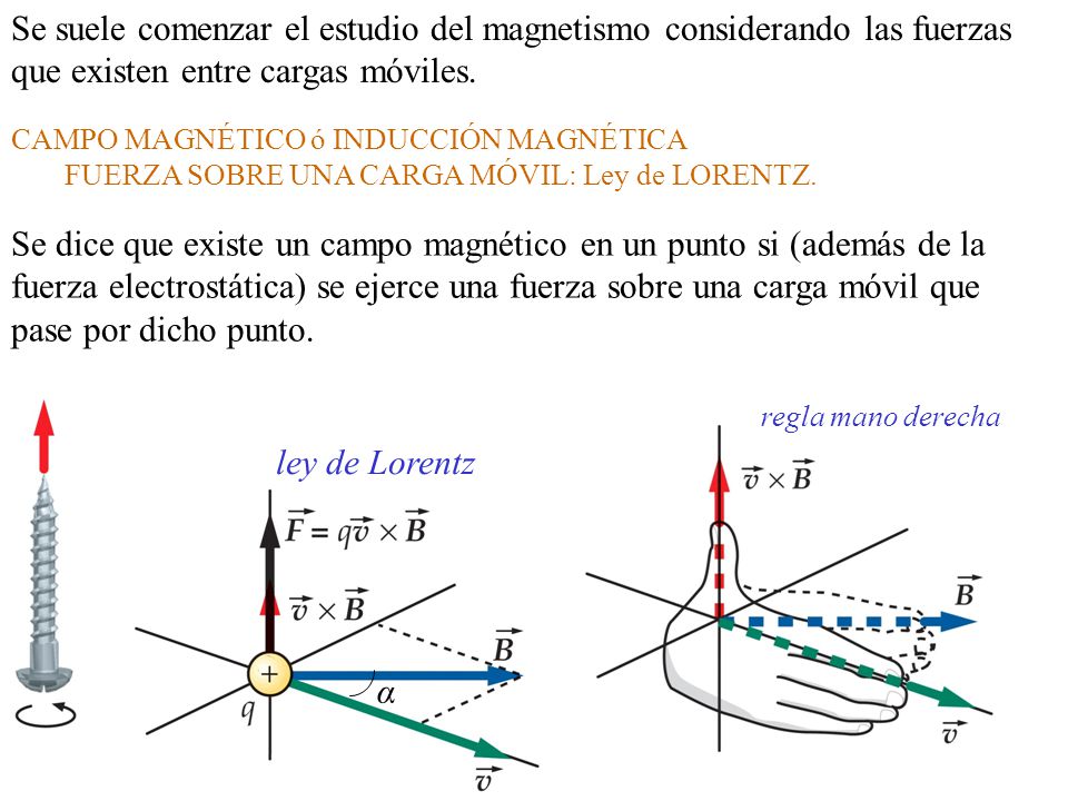 Se suele comenzar el estudio del magnetismo considerando las fuerzas que existen entre cargas móviles.