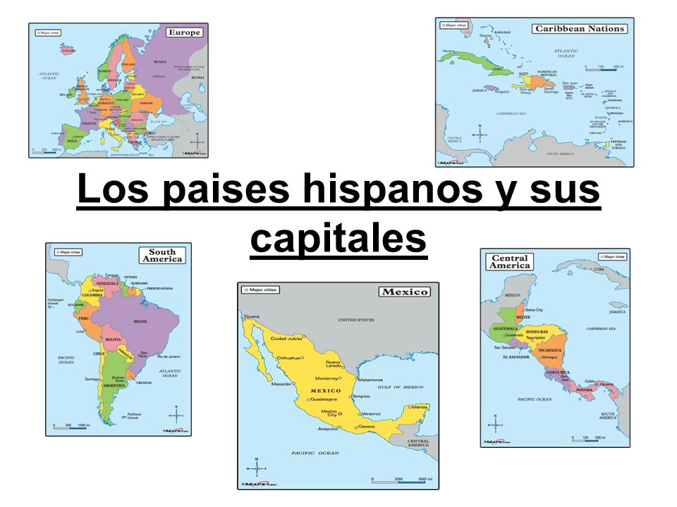 Los paises hispanos y sus capitales
