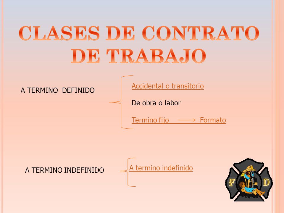 CLASES DE CONTRATO DE TRABAJO