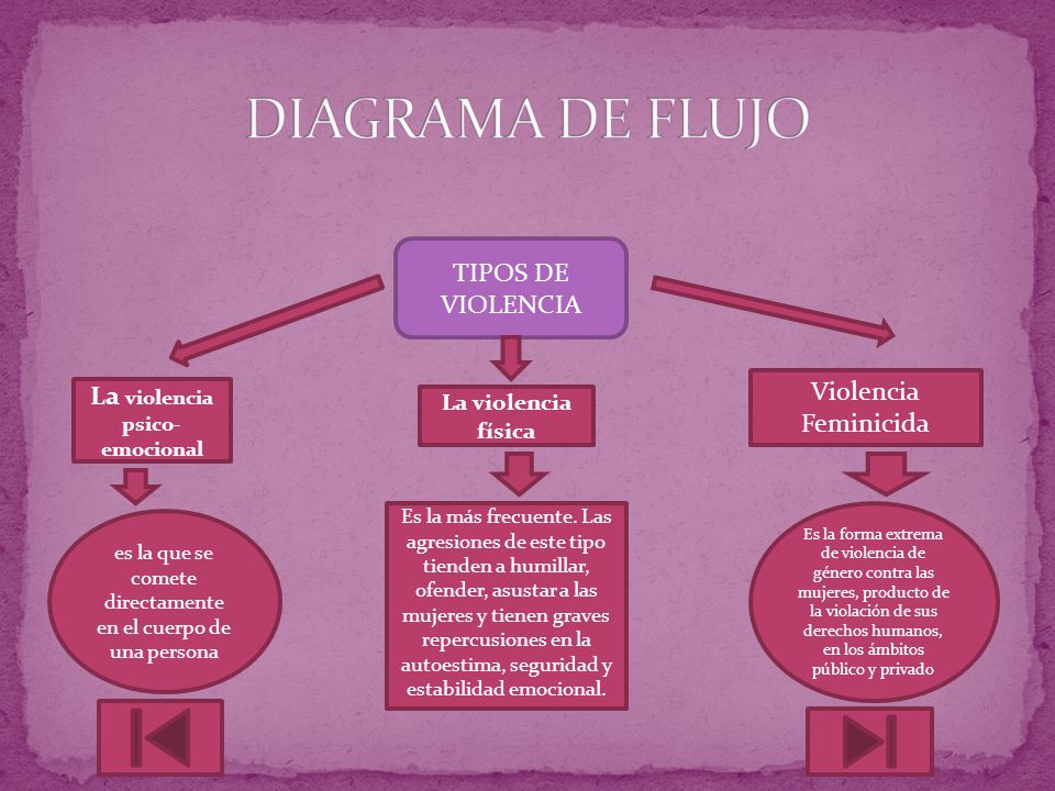 DIAGRAMA DE FLUJO TIPOS DE VIOLENCIA Violencia Feminicida