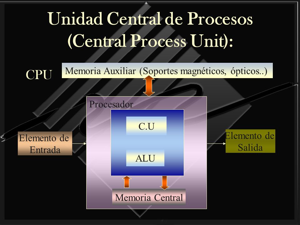 Unidad Central de Procesos (Central Process Unit):