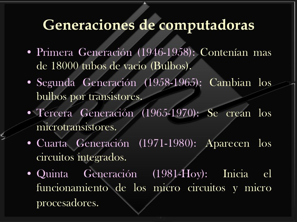 Generaciones de computadoras