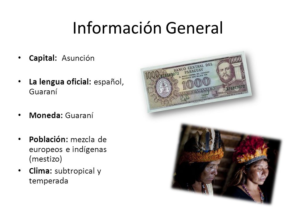 Información General Capital: Asunción
