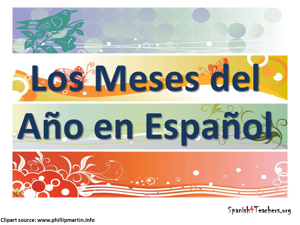 Los Meses del Año en Español