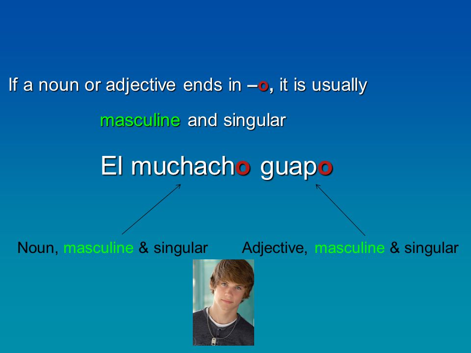 masculine and singular