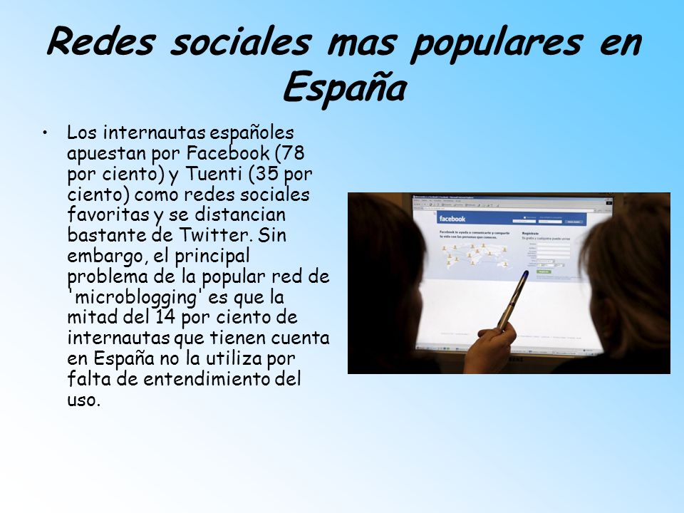 Redes sociales mas populares en España
