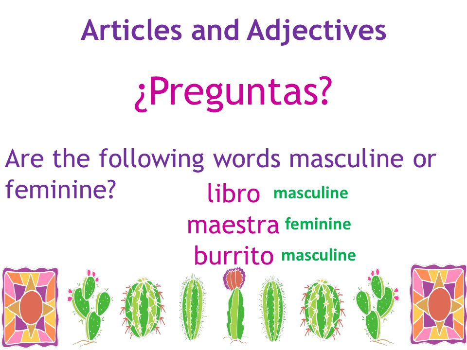 Articles and Adjectives