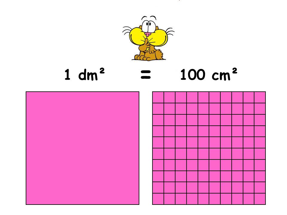 = 1 dm² 100 cm²