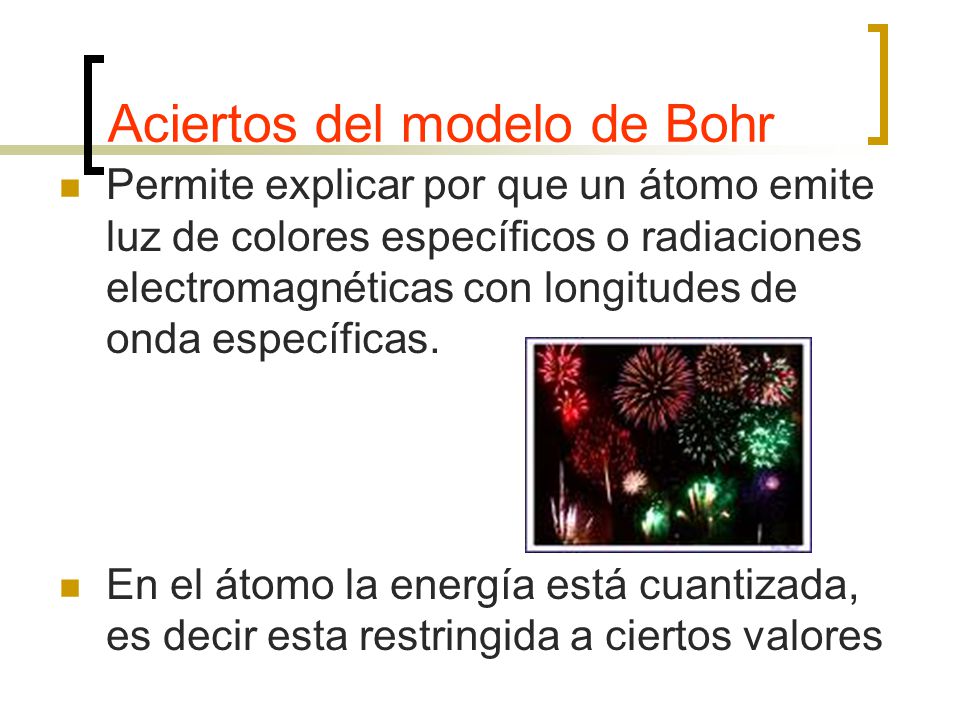 Aciertos del modelo de Bohr