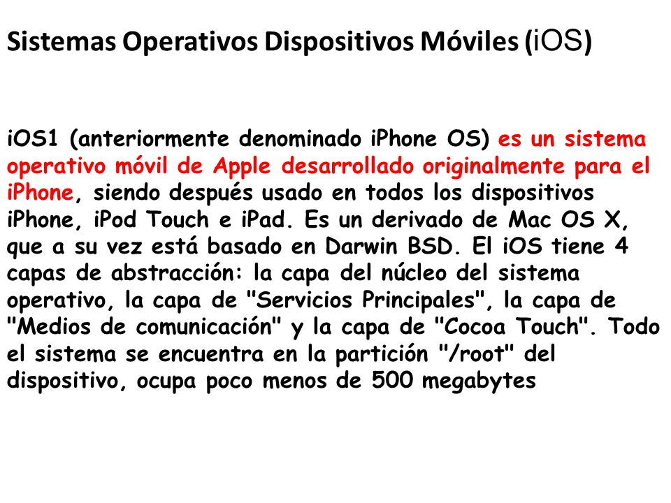 Sistemas Operativos Dispositivos Móviles (iOS)