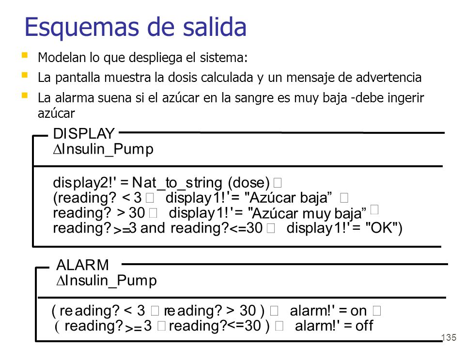 Esquemas de salida D I S P L A Y n s u l i _ m p d a y 2 ! = N t o r