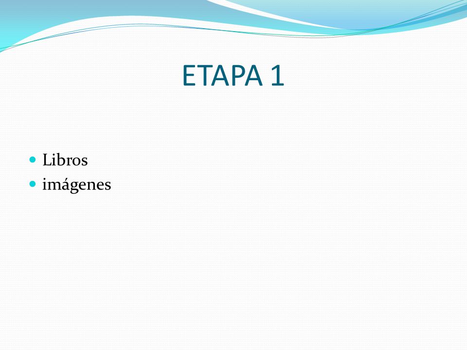 ETAPA 1 Libros imágenes