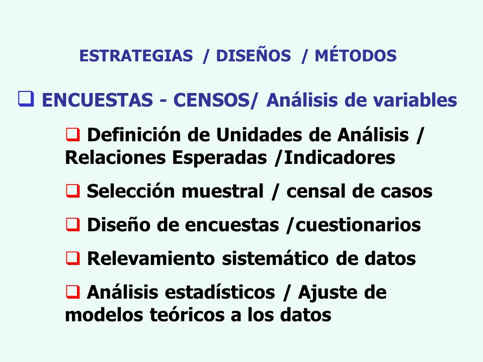 ENCUESTAS - CENSOS/ Análisis de variables