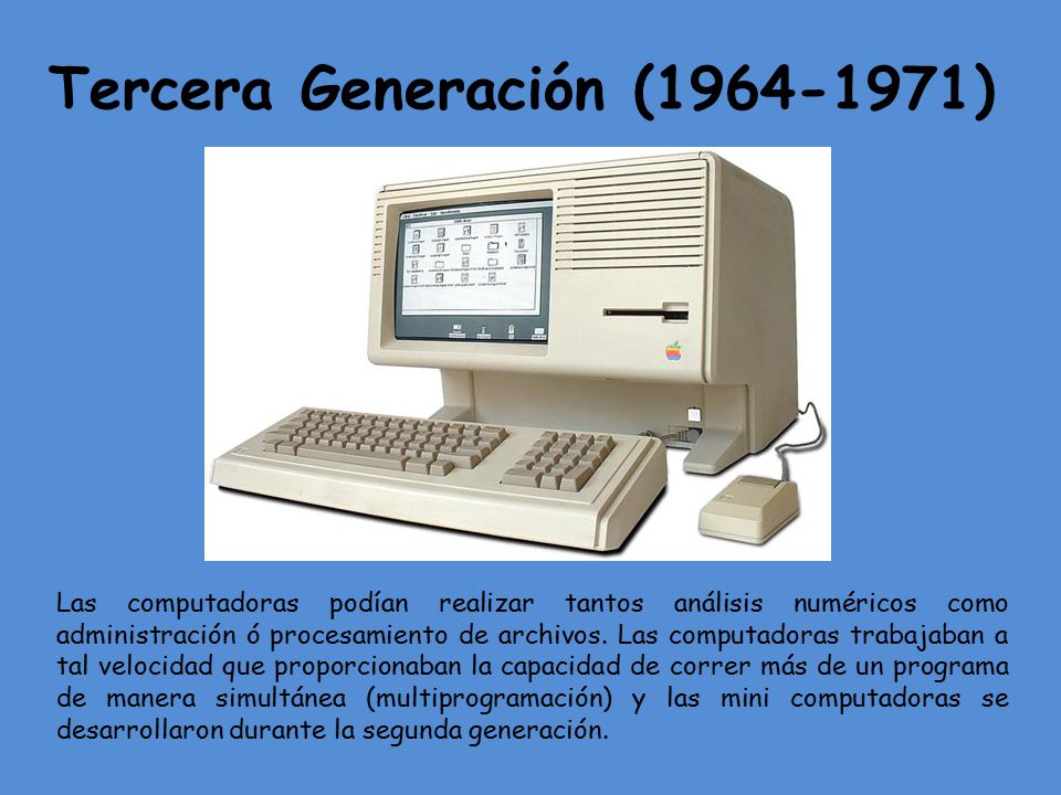 se caracterizo principalmente por disminuir el tamaño medio de las computadoras
