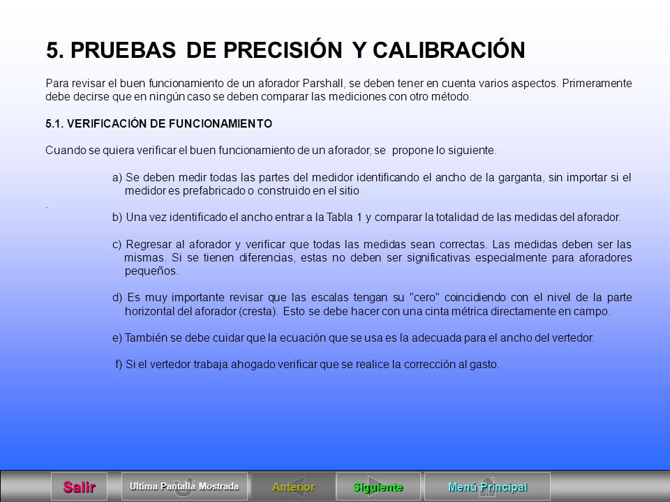5. PRUEBAS DE PRECISIÓN Y CALIBRACIÓN