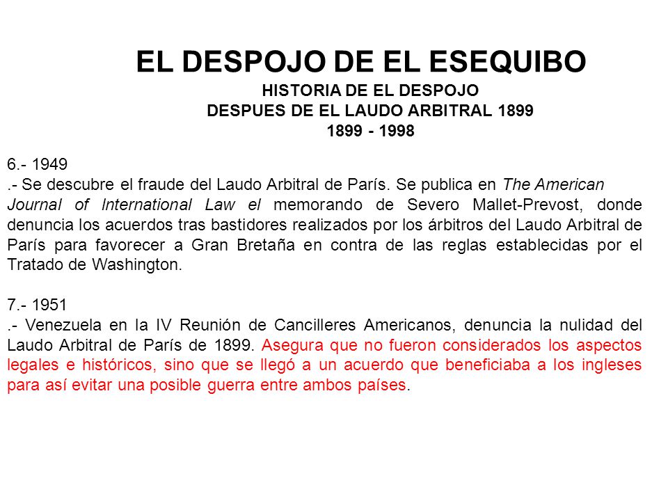 EL DESPOJO DE EL ESEQUIBO