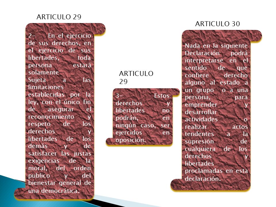 ARTICULO 29 ARTICULO 30 ARTICULO 29