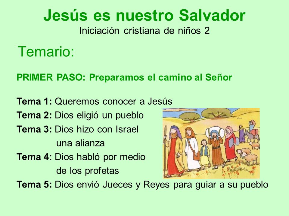 Jesús es nuestro Salvador Iniciación cristiana de niños 2