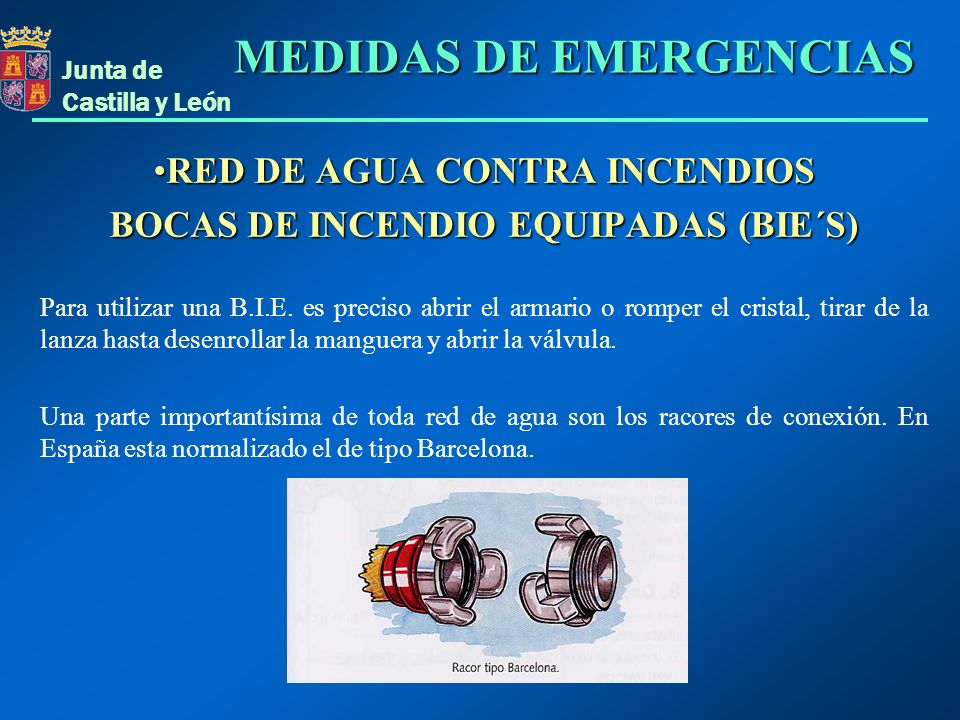 RED DE AGUA CONTRA INCENDIOS BOCAS DE INCENDIO EQUIPADAS (BIE´S)