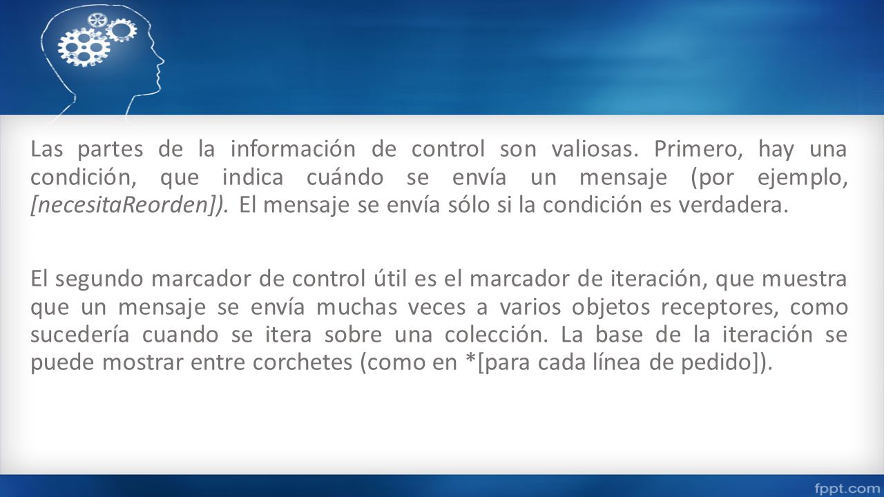 Las partes de la información de control son valiosas