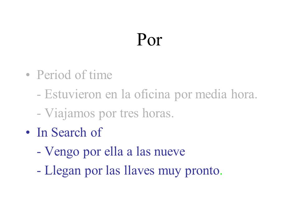 Por Period of time - Estuvieron en la oficina por media hora.