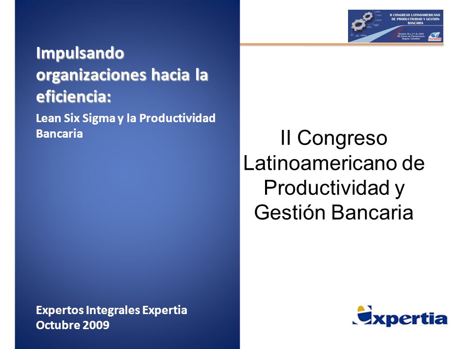 II Congreso Latinoamericano de Productividad y Gestión Bancaria