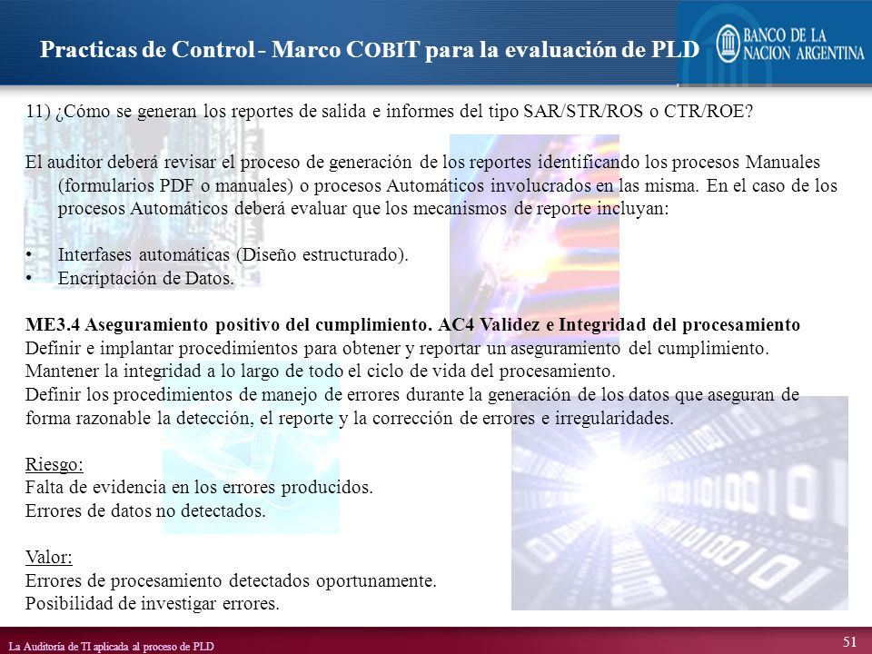 Practicas de Control - Marco COBIT para la evaluación de PLD