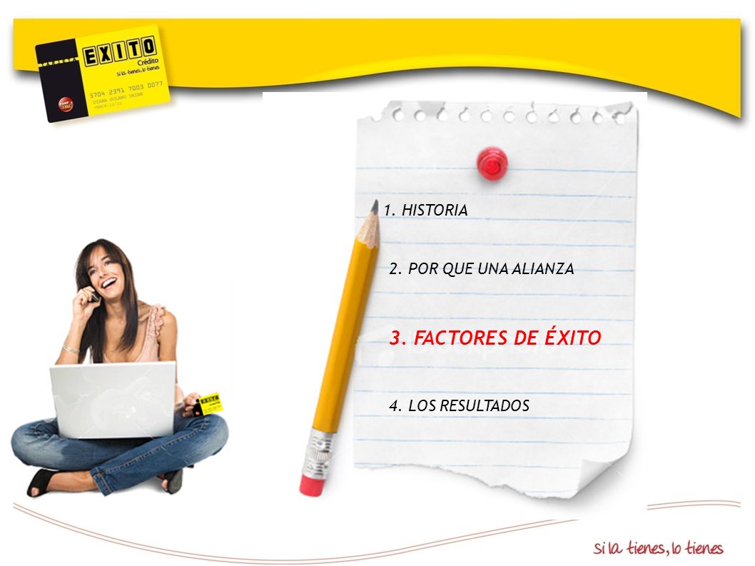 3. FACTORES DE ÉXITO 1. HISTORIA 2. POR QUE UNA ALIANZA