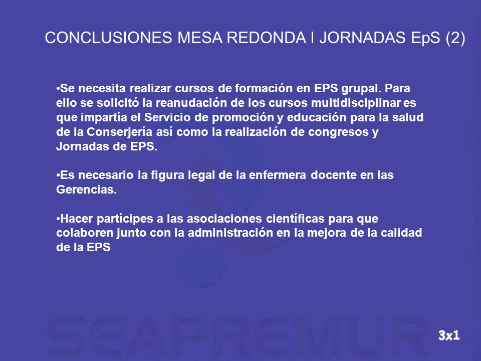 CONCLUSIONES MESA REDONDA I JORNADAS EpS (2)