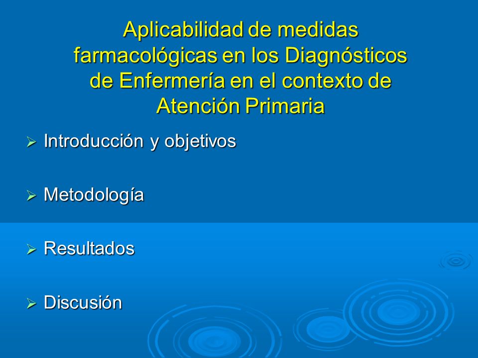 Aplicabilidad de medidas farmacológicas en los Diagnósticos de Enfermería en el contexto de Atención Primaria