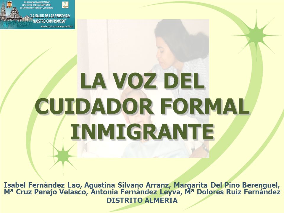LA VOZ DEL CUIDADOR FORMAL INMIGRANTE