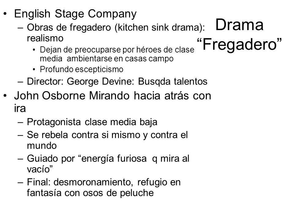 Drama Fregadero English Stage Company
