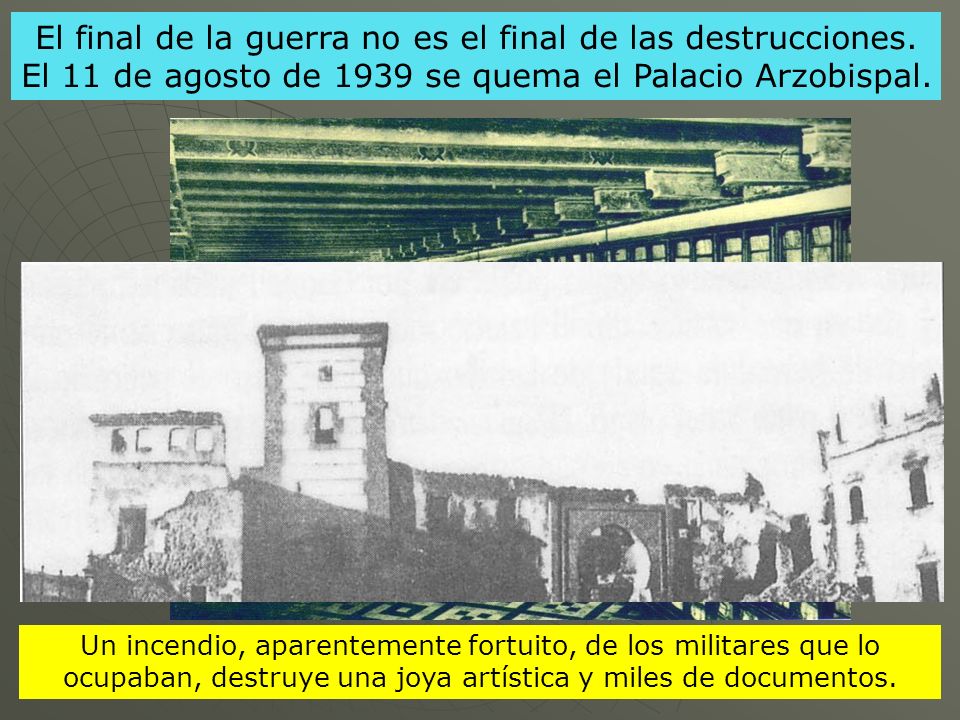 El final de la guerra no es el final de las destrucciones