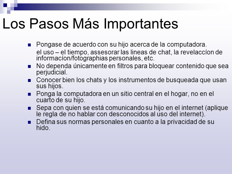 Los Pasos Más Importantes
