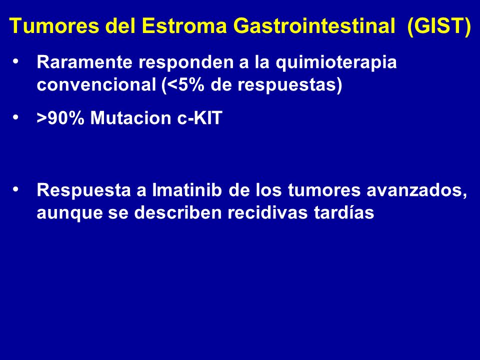 Tumores del Estroma Gastrointestinal (GIST)