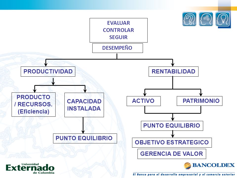 EVALUAR CONTROLAR SEGUIR PRODUCTIVIDAD RENTABILIDAD PRODUCTO