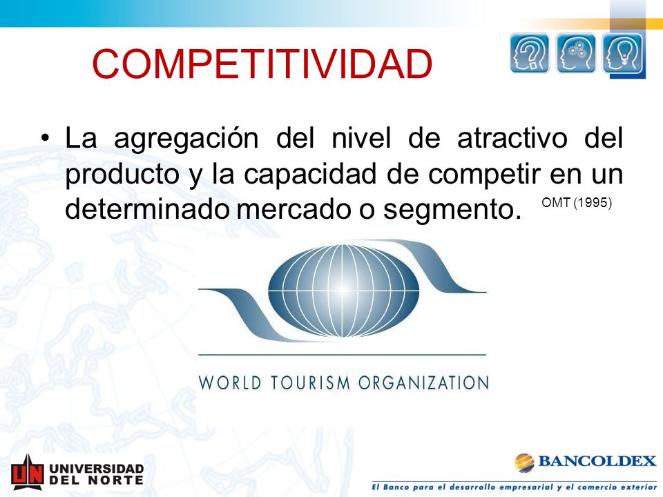 COMPETITIVIDAD La agregación del nivel de atractivo del producto y la capacidad de competir en un determinado mercado o segmento.