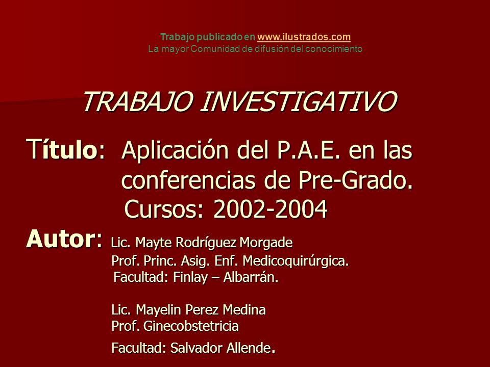 Trabajo publicado en