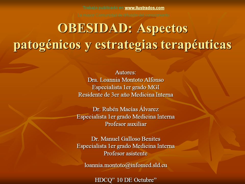 OBESIDAD: Aspectos patogénicos y estrategias terapéuticas