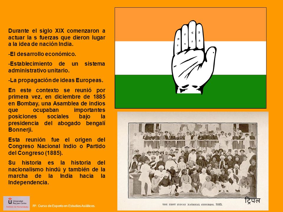 Durante el siglo XIX comenzaron a actuar la s fuerzas que dieron lugar a la idea de nación India.