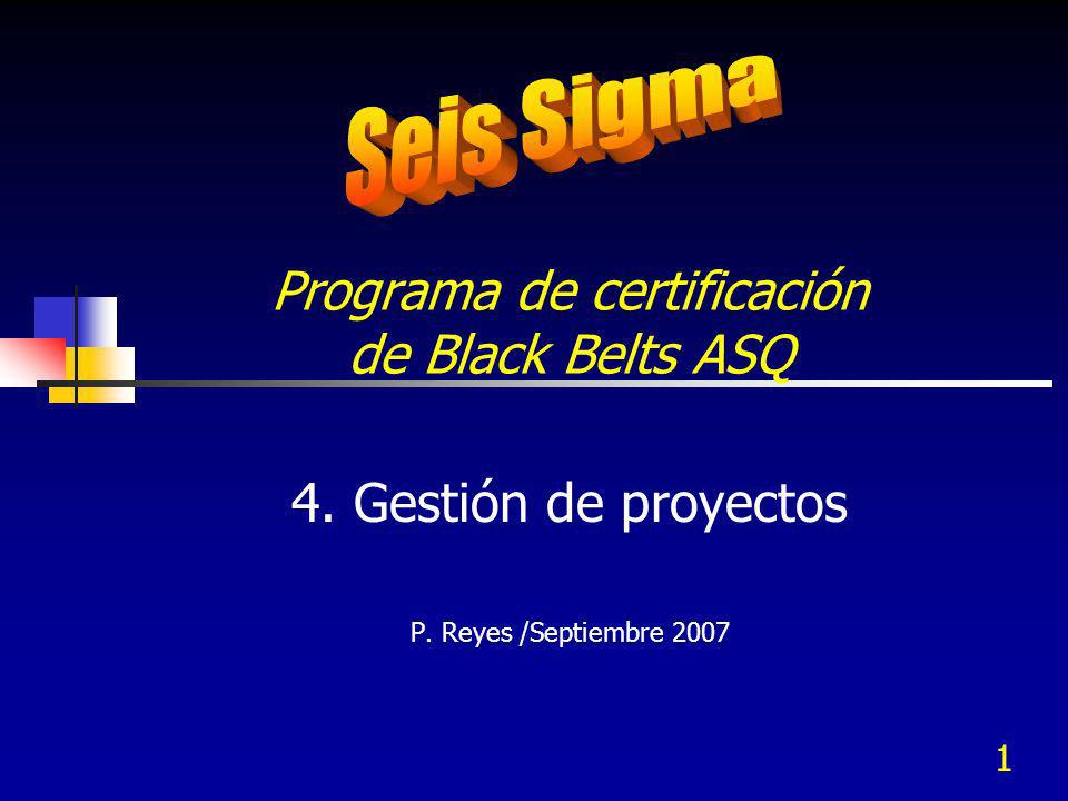 Programa de certificación de Black Belts ASQ