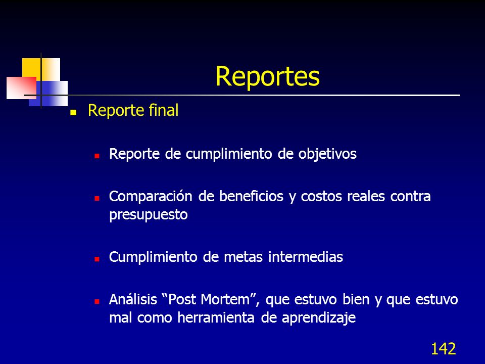 Reportes Reporte final Reporte de cumplimiento de objetivos