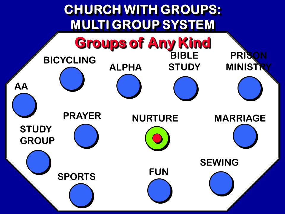 Groups of Any Kind CHURCH WITH GROUPS: MULTI GROUP SYSTEM BIBLE STUDY