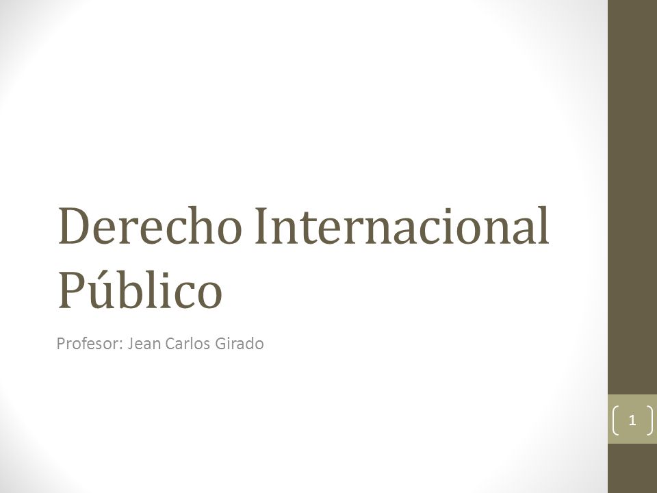 Derecho Internacional Público