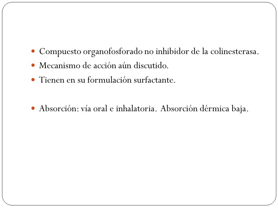 Compuesto organofosforado no inhibidor de la colinesterasa.