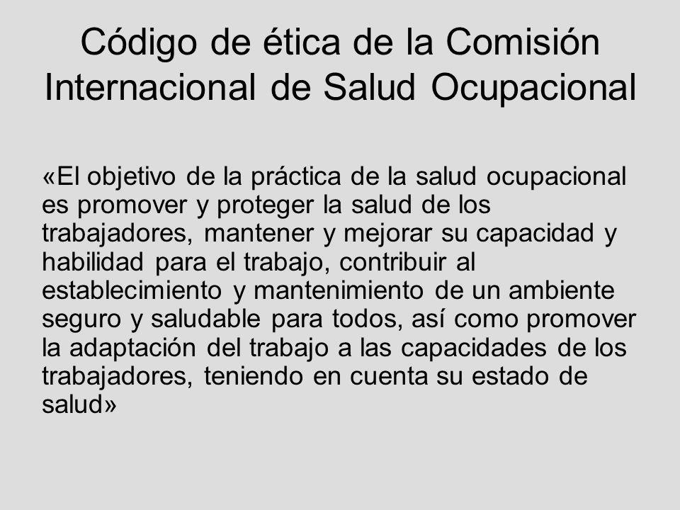 Código de ética de la Comisión Internacional de Salud Ocupacional