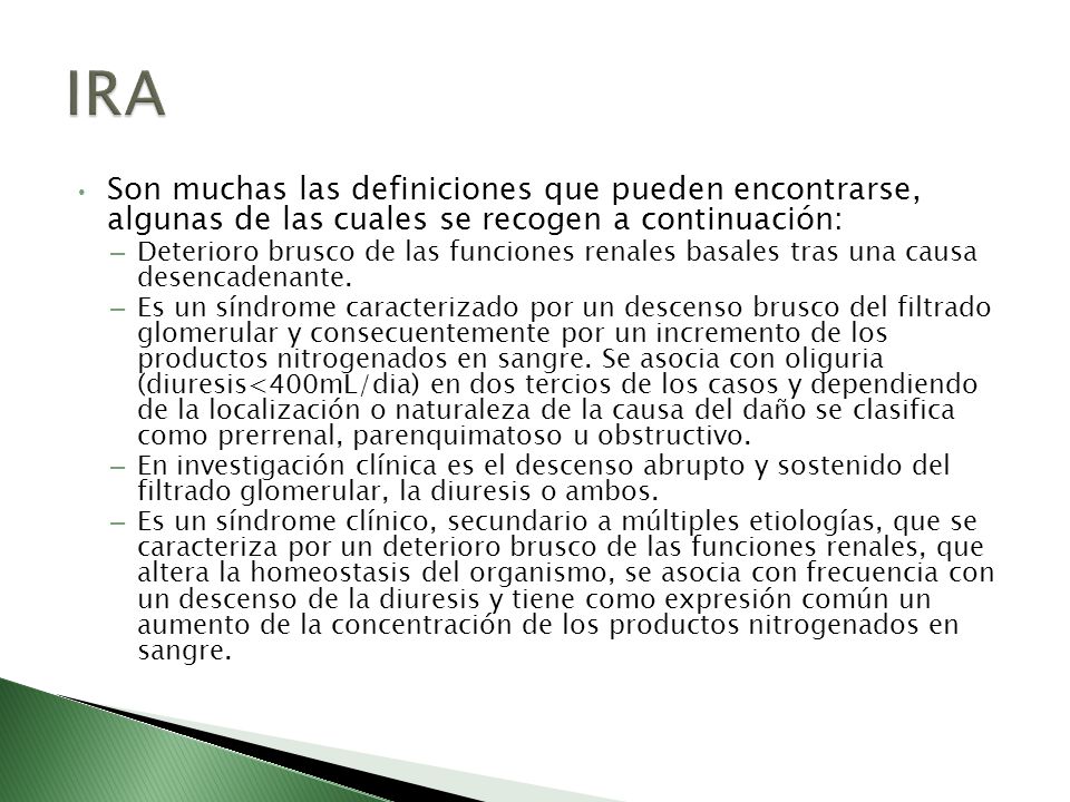IRA Son muchas las definiciones que pueden encontrarse, algunas de las cuales se recogen a continuación: