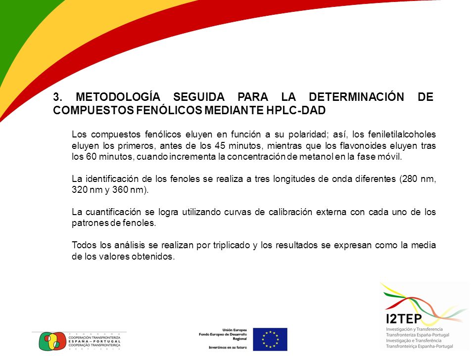 3. METODOLOGÍA SEGUIDA PARA LA DETERMINACIÓN DE COMPUESTOS FENÓLICOS MEDIANTE HPLC-DAD