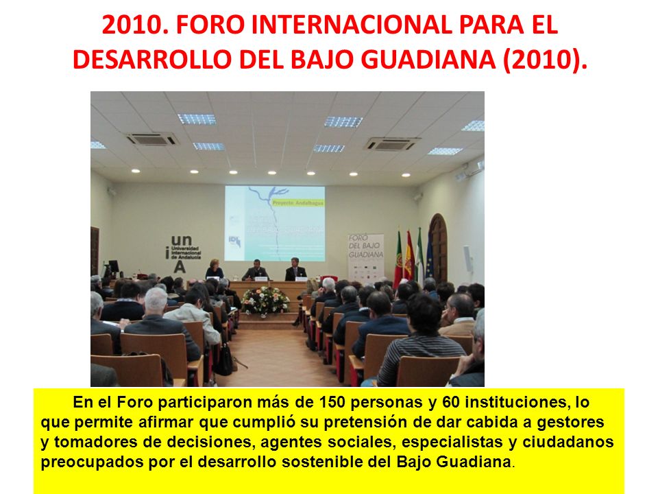 2010. FORO INTERNACIONAL PARA EL DESARROLLO DEL BAJO GUADIANA (2010).